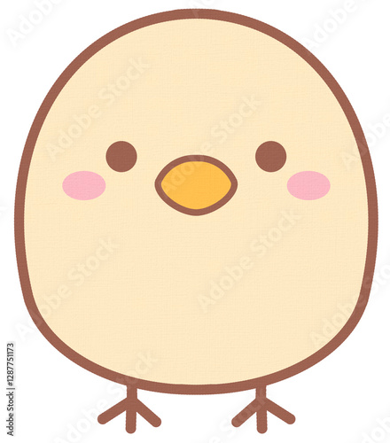Cute Little yellow Easter Chick Character
