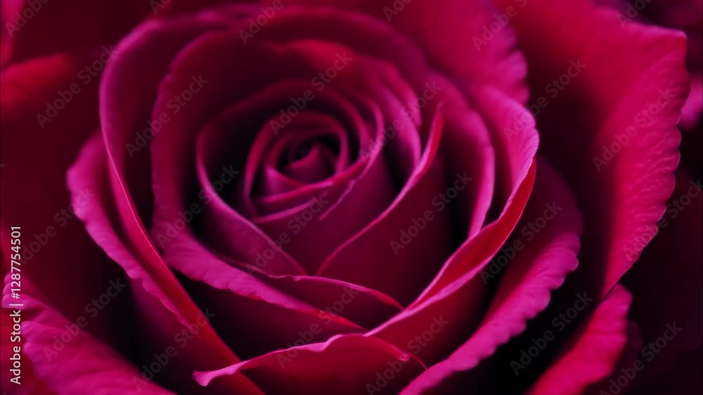 A close up of a red rose with a heart shape. The rose is the main focus of the image and it is surrounded by a dark background. Concept of love and romance A close up of a red rose with a heart shape. The rose is the main focus of the image and it is surrounded by a dark background. Concept of love and romance