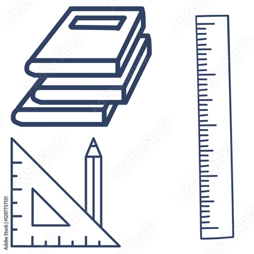 vector illustration of school supplies