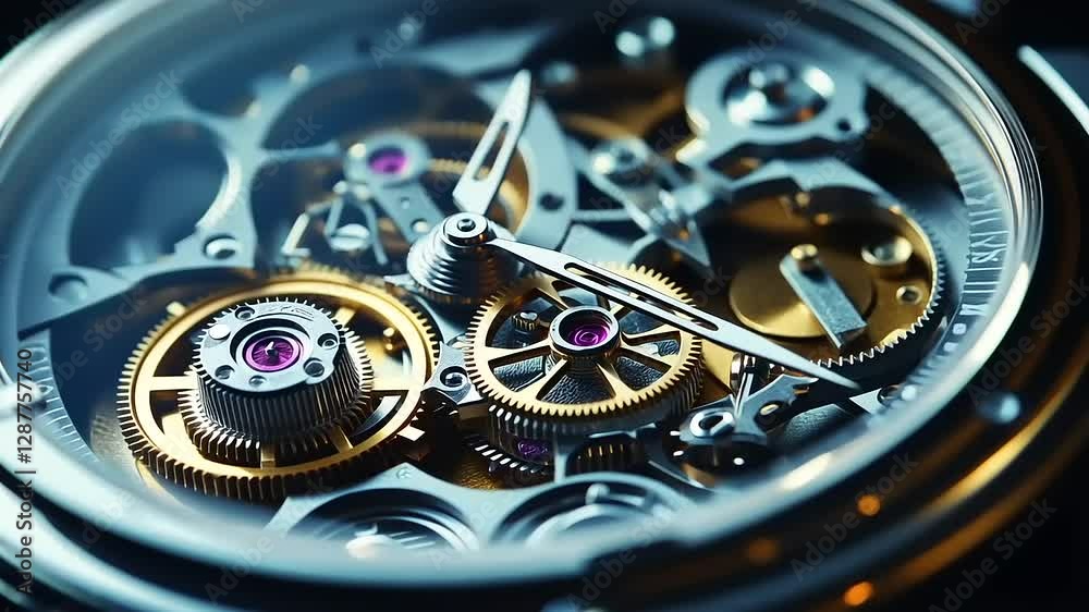 watch mechanism close up