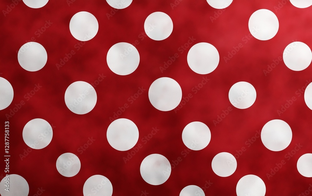 Red fabric with white polka dots Red fabric with white polka dots
