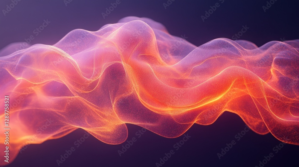 Obraz premium Abstract energy waves, flowing motion, dark background