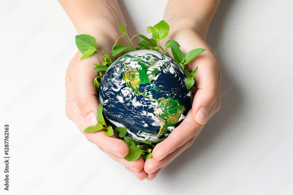 Greeting card with holiday composition for world environment day, abstract vivid composition consists of fictional unreal fantastic vision on background Greeting card with holiday composition for world environment day, abstract vivid composition consists of fictional unreal fantastic vision on background