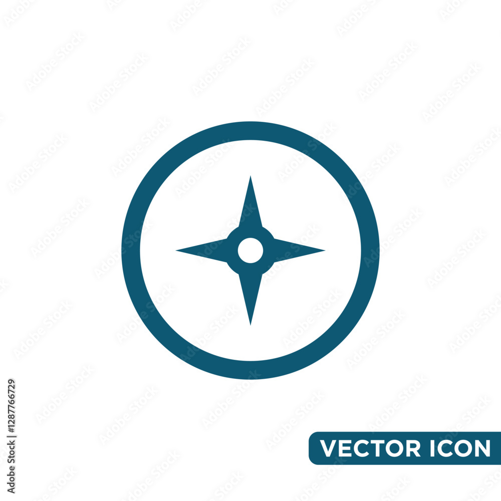 Fototapeta premium Simple Compass Icon Design Template
