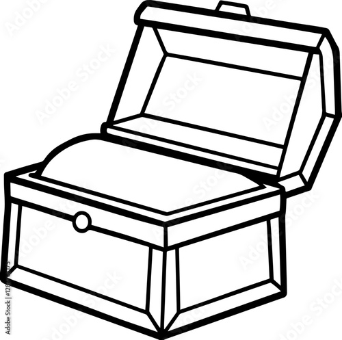 jewelry box outline vector illustration line art