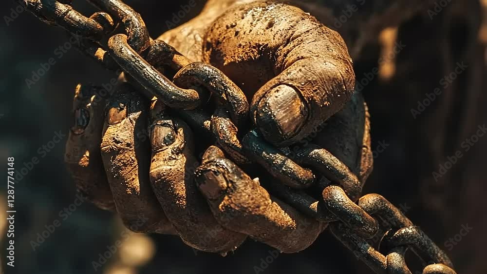 rusty chain and hook
