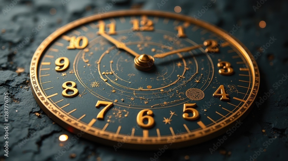 Celestial Clock with Constellations Replacing Numbers Celestial Clock with Constellations Replacing Numbers