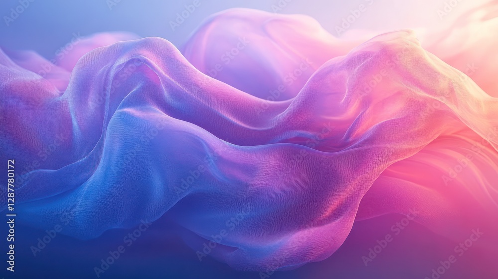 Fototapeta premium Pastel fabric flows, studio light, abstract background, design