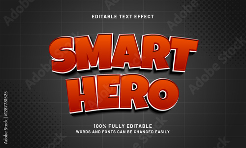 smart hero editable text effect with a game and kids text style