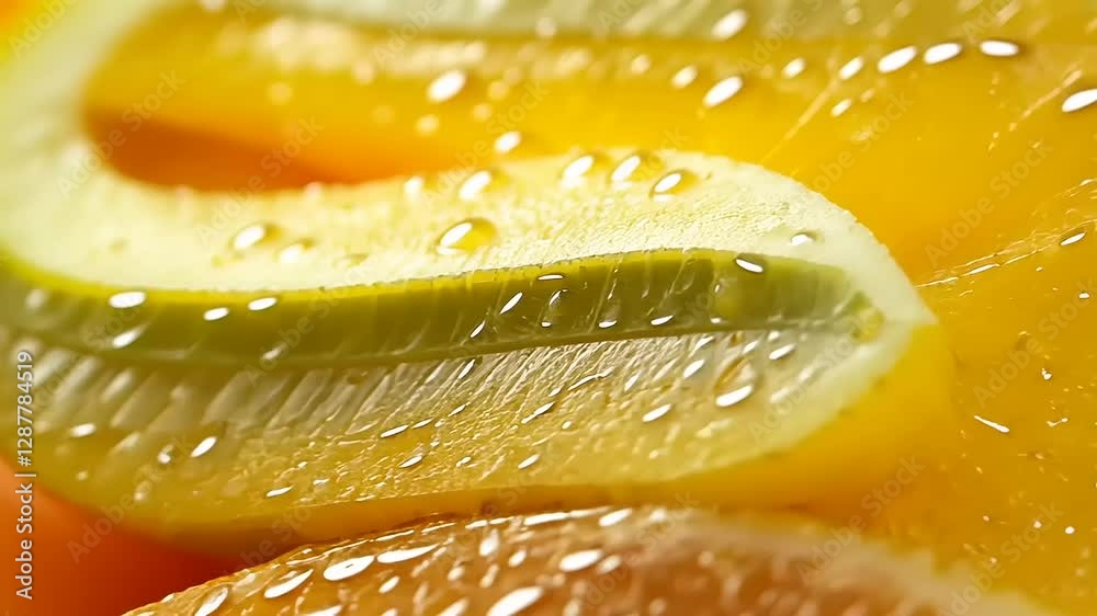 close up of a lemon slice