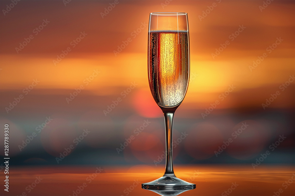 A champagne glass on a clean white surface. The glass is simple and elegant, highlighting the sparkle and sophistication of the champagne inside, food and drink concept. A champagne glass on a clean white surface. The glass is simple and elegant, highlighting the sparkle and sophistication of the champagne inside, food and drink concept.