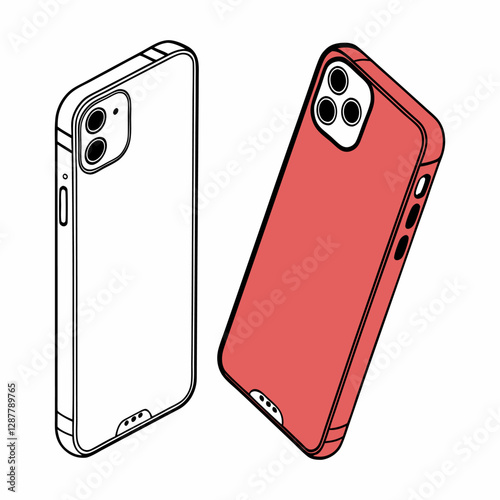 mobile cover design vector illustration