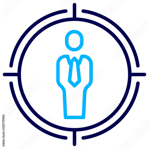 Customer Target Outline Color icon