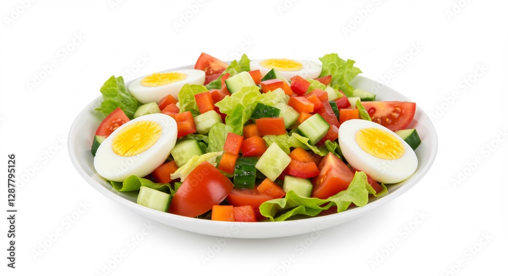 Vibrant Egg Salad Deliciously Arranged. AI Generated Vibrant Egg Salad Deliciously Arranged. AI Generated