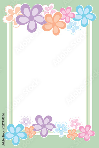 background poster flower template green