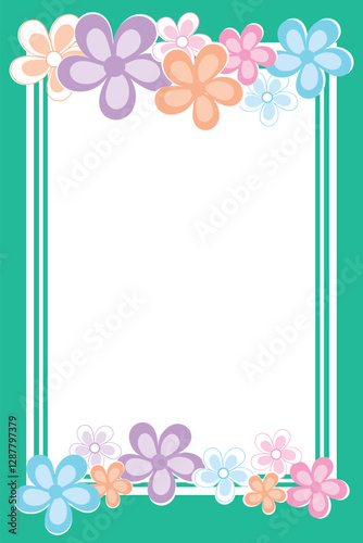 background poster flower template mint