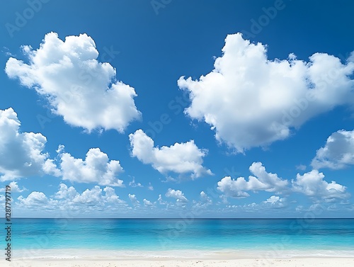 Azure Sky, Clouds, Beach