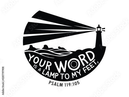 Christian Bible Verse Typography | Faith-Based Religious Quote Design