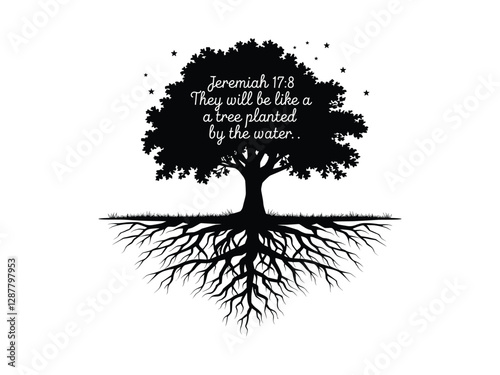 Christian Bible Verse Typography | Faith-Based Religious Quote Design