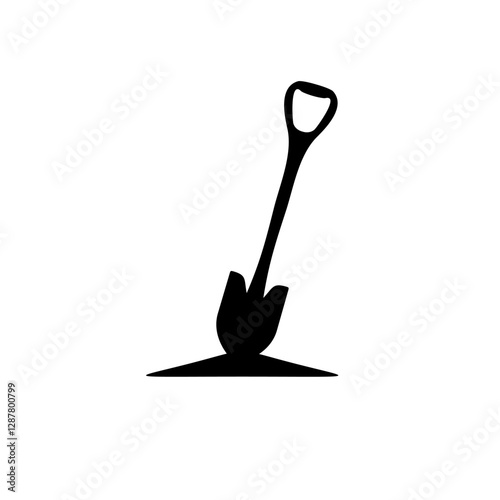 Obraz na płótnie Spade shovel icon vector logo design w salonie