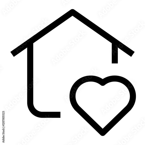 smart home thin icon