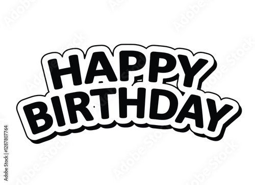 Photography happy birthday text typography