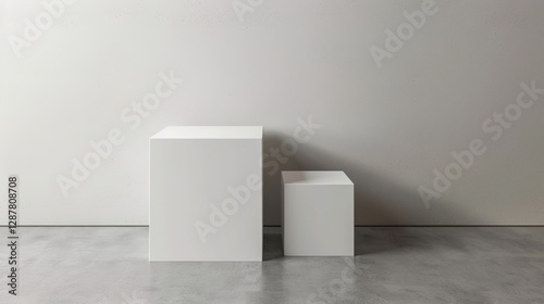 Elevate Your Display with the Minimalist White Cube Display Stand: A Blend of Style and Function. This sleek and simple display stand, featuring the classic white cube design, is not just a piece of f