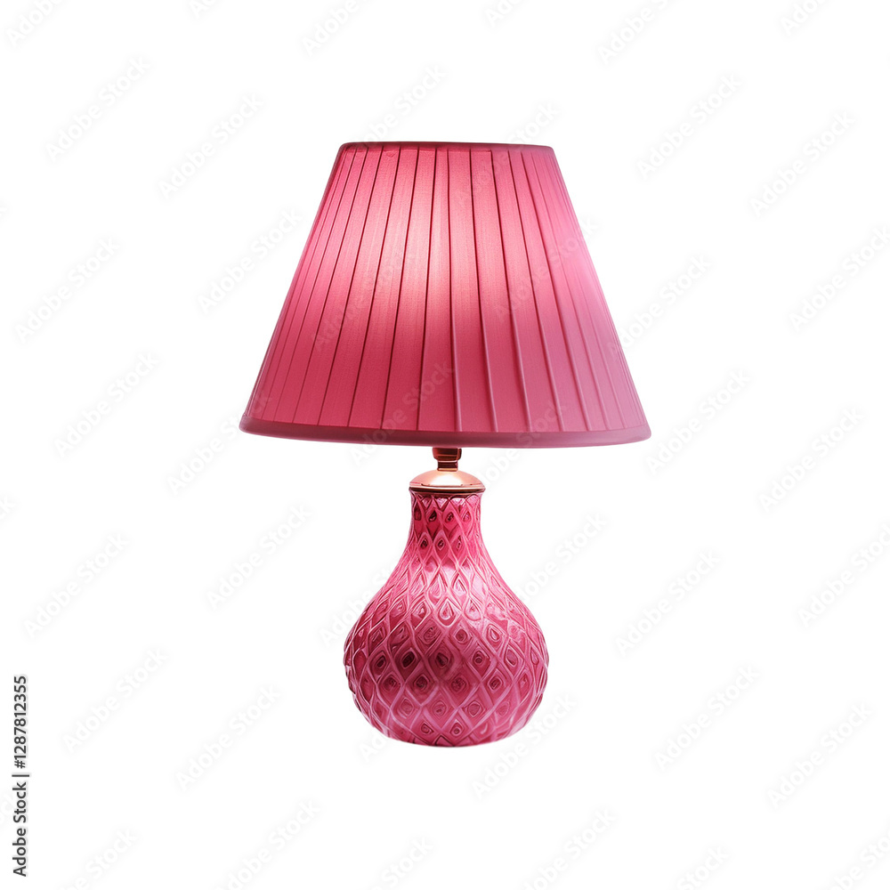 Pink Table lamp on transparent background Pink Table lamp on transparent background