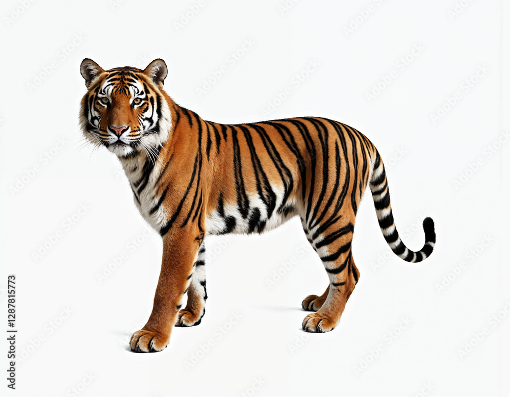 Obraz premium tiger isolated on white background