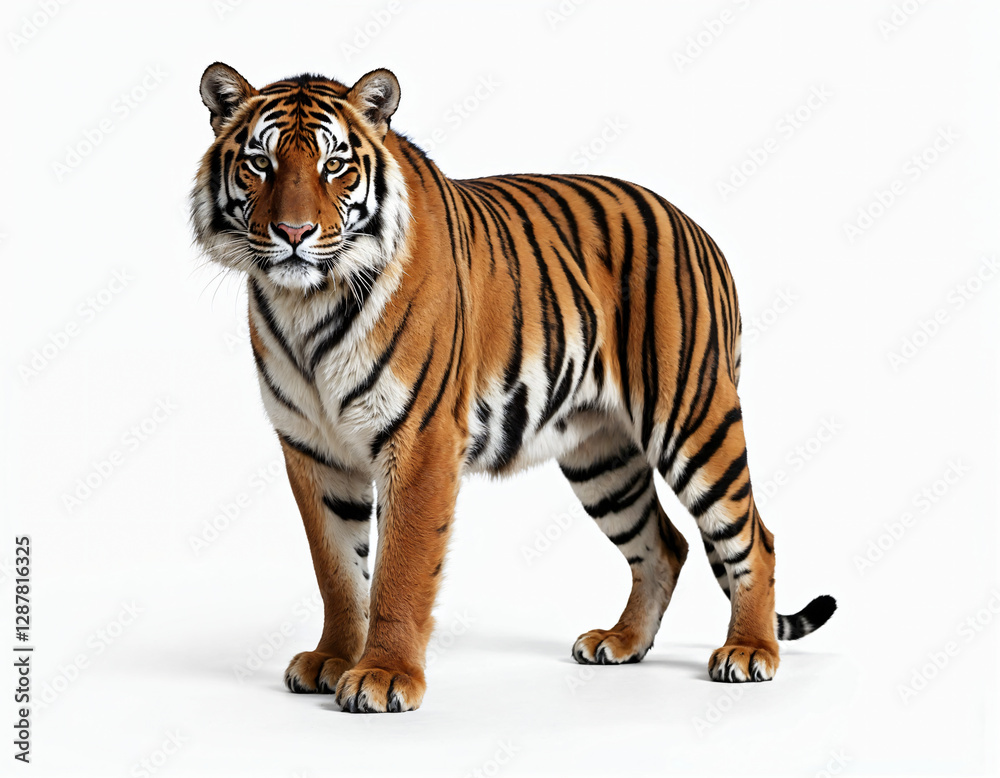 Obraz premium tiger isolated on white background