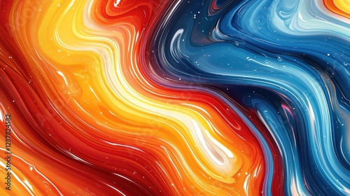 Dynamic swirling colors abstract art digital artwork vibrant environment close-up view creativity