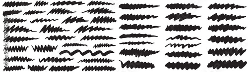 Abstract black and white grunge pattern with brush strokes and artistic elements