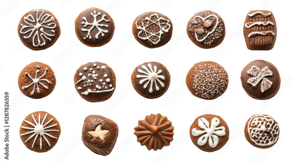 Fototapeta premium gingerbread cookie isolated on white background