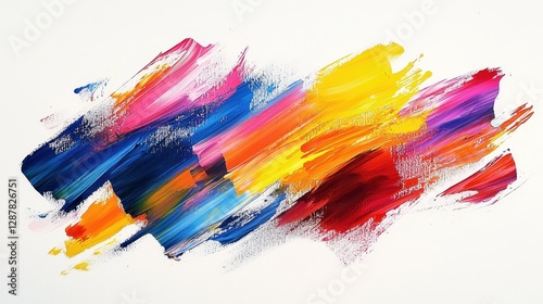 Vibrant abstract painting gallery exhibition art display creative space close-up color exploration