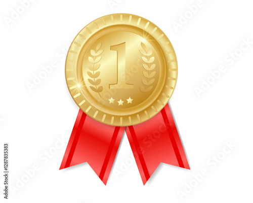 gold award medal, champion trophy for 1st place