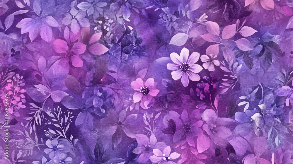 Fototapeta premium A watercolor-style purple background blending shades of lilac and magenta