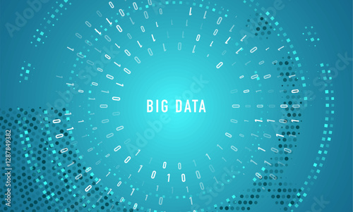 Abstract big data visualization. Big data code representation. Graphic concept for your design