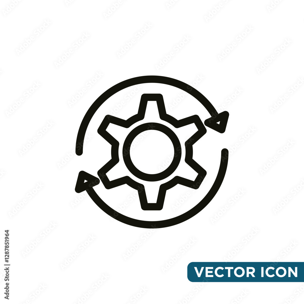 Obraz premium Simple Gear Icon Design Template 