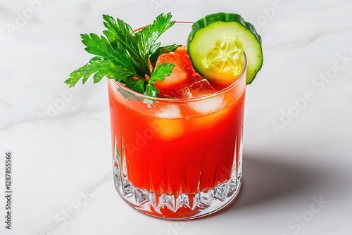 Classic Cocktail with Cucumber Garnish
