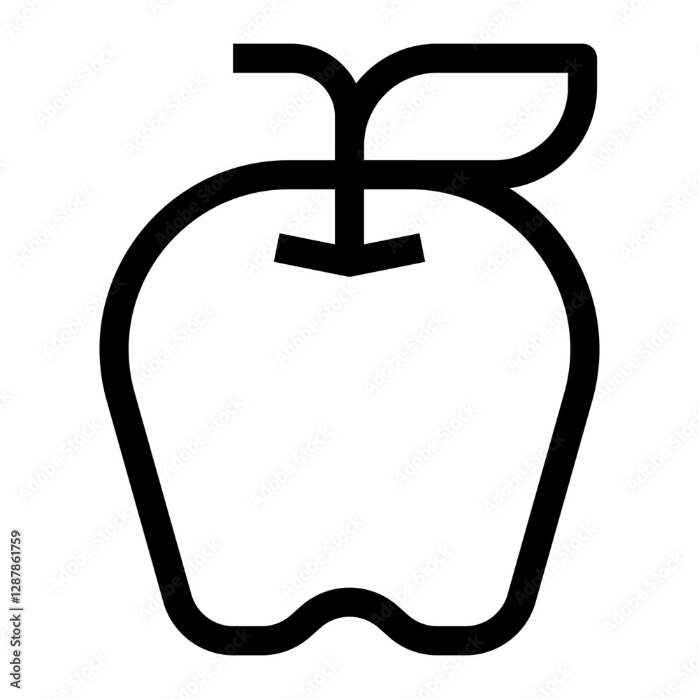 food and fruit thin icon