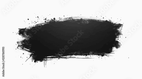 Vector Abstract Black Grunge Brush Icons With Aged Effect