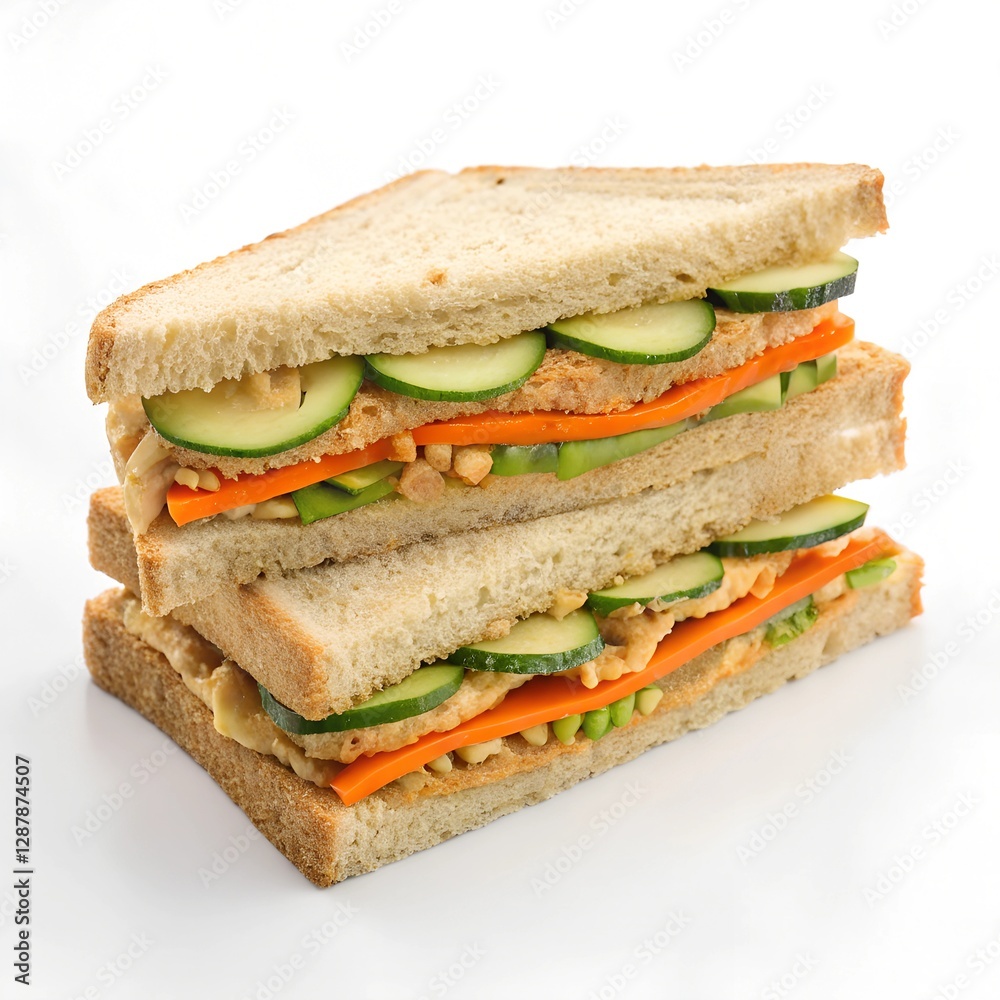 Delicious Fresh Vegetable Sandwich with Lettuce and Tomatoes Delicious Fresh Vegetable Sandwich with Lettuce and Tomatoes