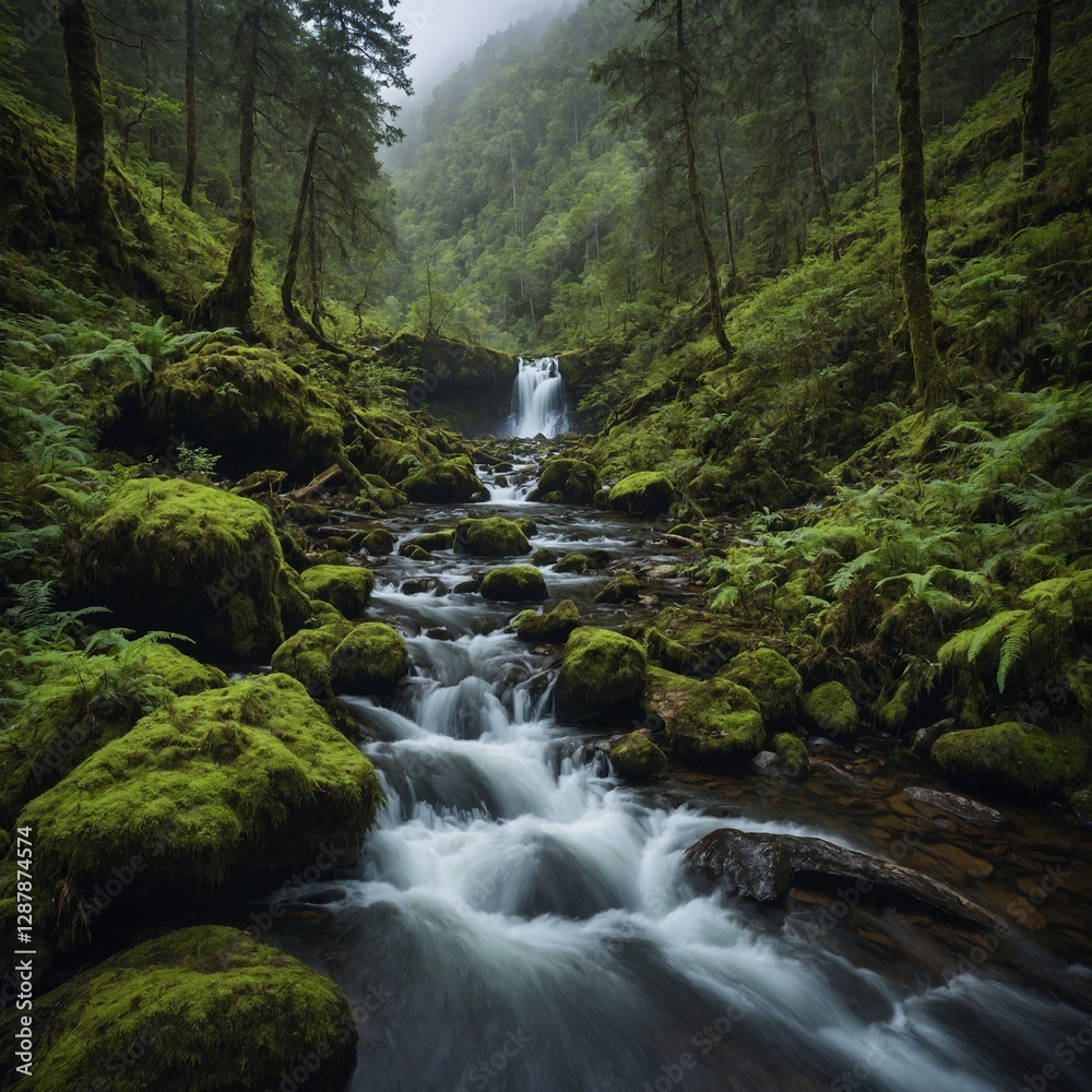 Fototapeta premium waterfall in the forest