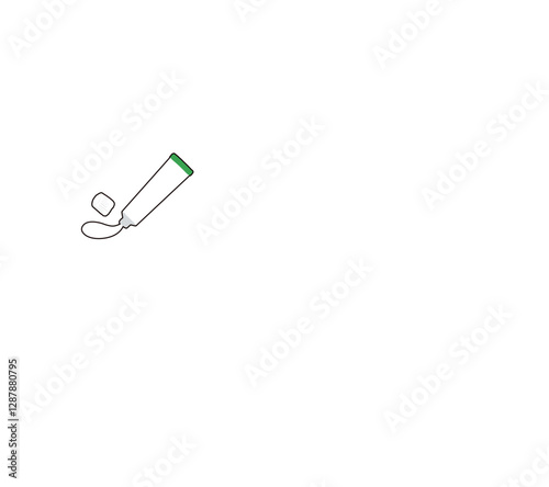 チューブから軟膏を出しているイラスト