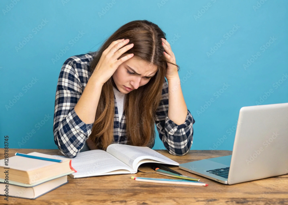 Academic Stress: Student Battling Study Pressure
Academic Stress: Student Battling Study Pressure