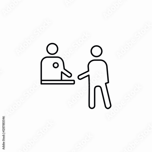 customer service desk icon vector sign