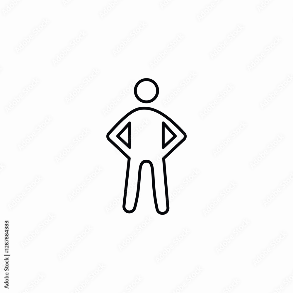 hands in pockets icon vector sign hands in pockets icon vector sign