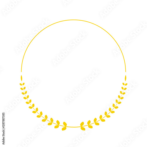 Gold Emblem Of Laurel Wreath