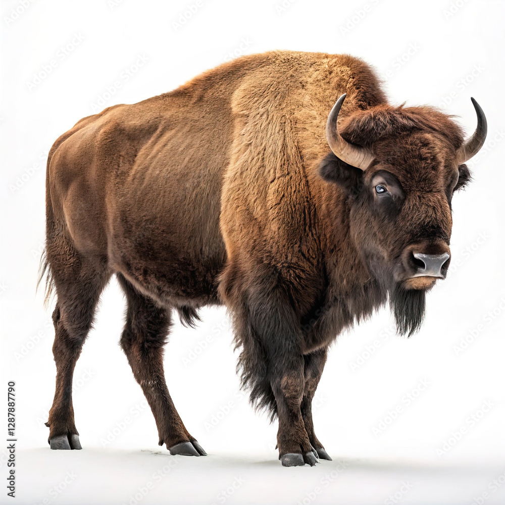 Sea bison isolated on white background