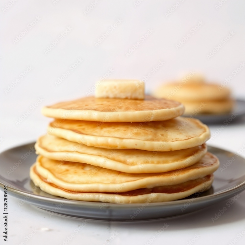 Pancakes rendered in soft pastel colors with gentle and soothing aesthetic Pancakes rendered in soft pastel colors with gentle and soothing aesthetic
